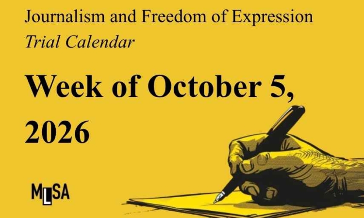 Week of Oct. 5, 2026 – Calendar of journalism and freedom of expression cases